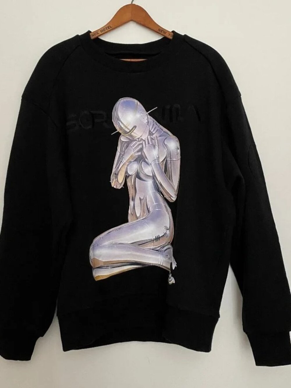 Juun.J x Sorayma Black Sweatshirt Size S/M Designer Streetwear Preowned